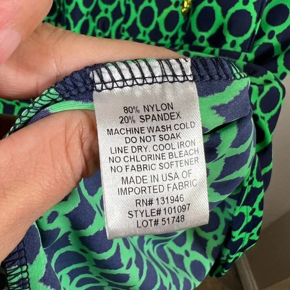 Jude Connally Marlowe Dress Size Small Green Lattice Geo Work Office Career - Picture 7 of 7